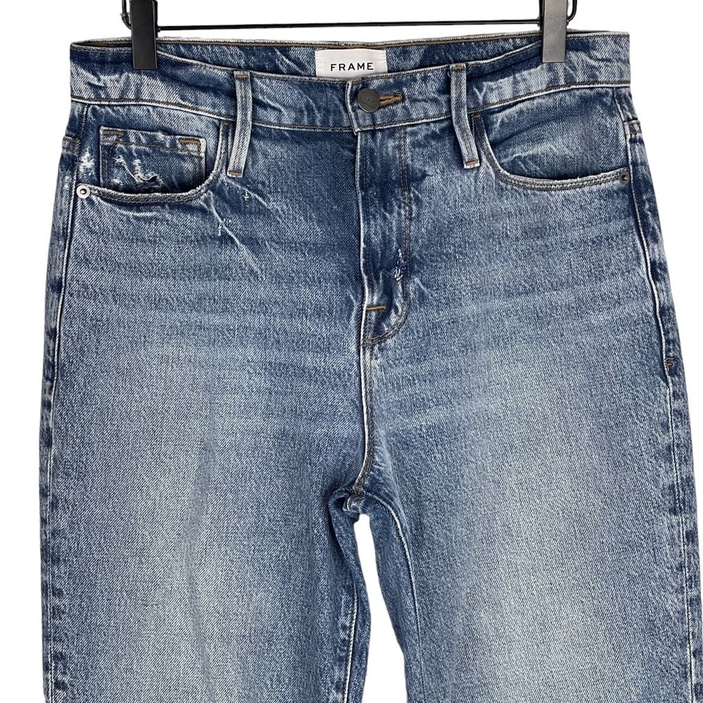 Frame Jeans Womens 27 Le Drew Bootcut High Rise Rigid Cotton Denim Casual Blue - Picture 2 of 10